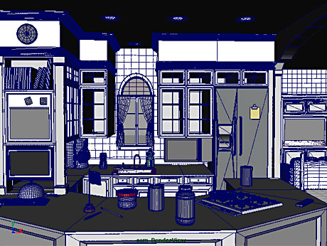 Campbell's Kitchen 3D Wireframe